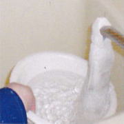 浴室の給水管洗浄後